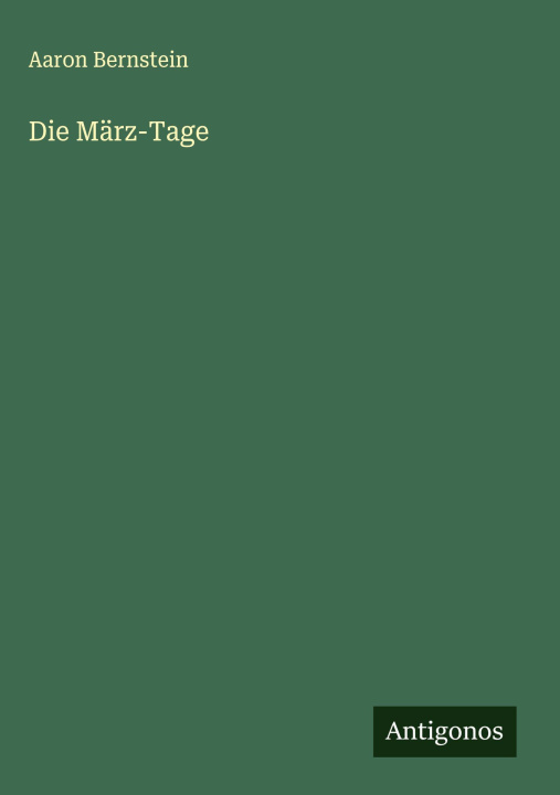 Knjiga Die März-Tage 