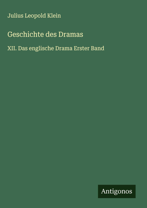 Kniha Geschichte des Dramas 