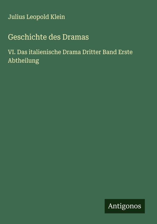Kniha Geschichte des Dramas 