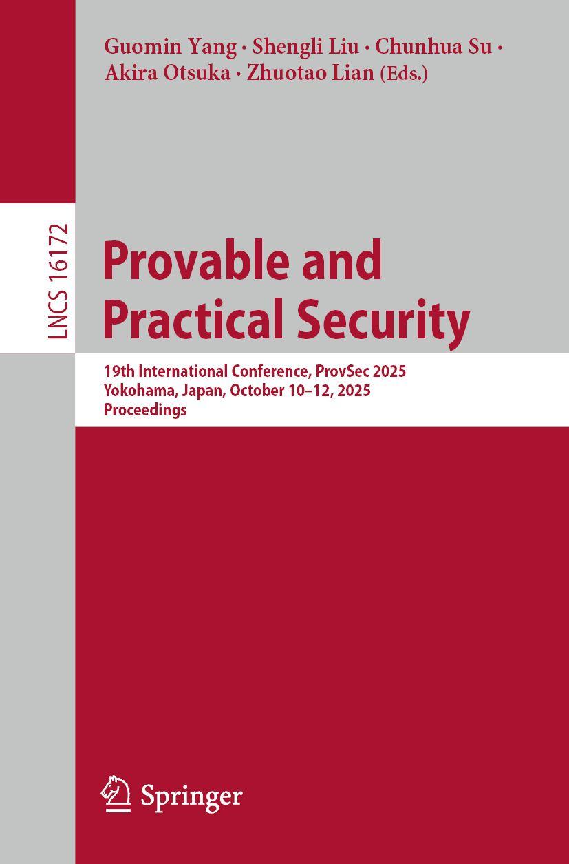 Book Provable and Practical Security Shengli Liu