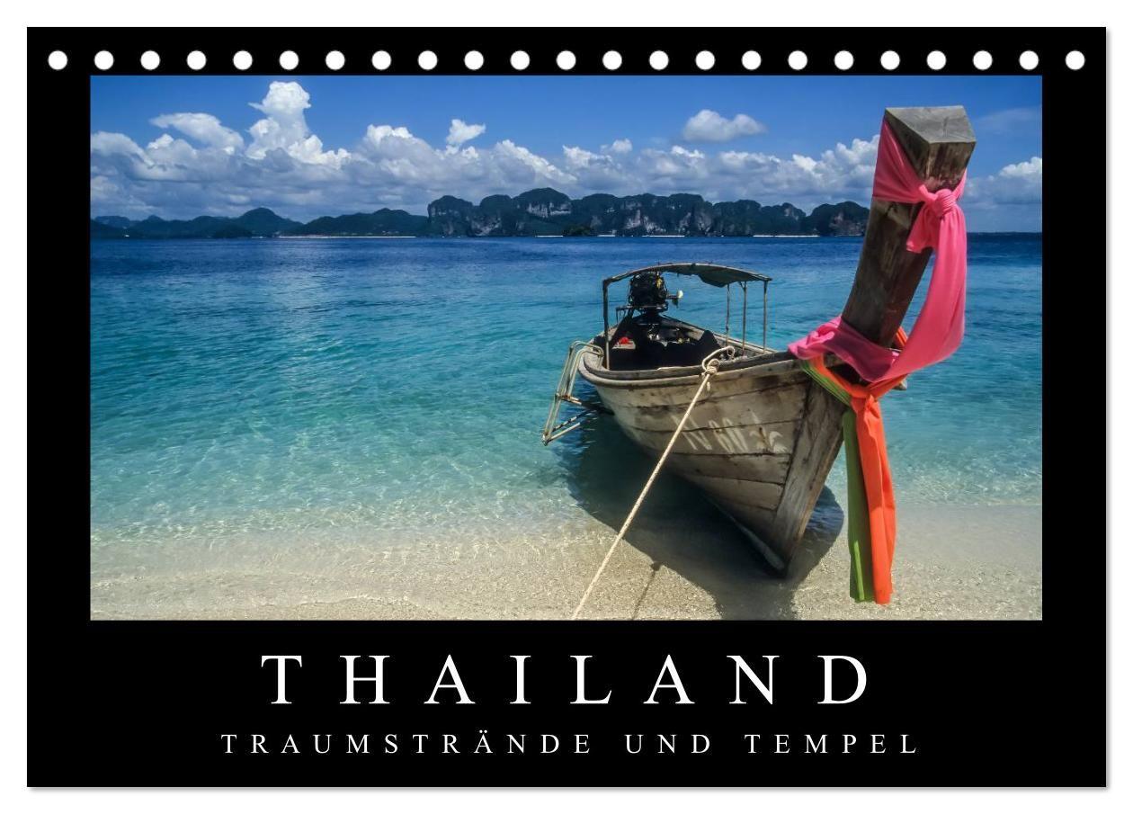 Kalendár/Diár Thailand - Traumstrände und Tempel (Tischkalender 2026 DIN A5 quer), CALVENDO Monatskalender Calvendo