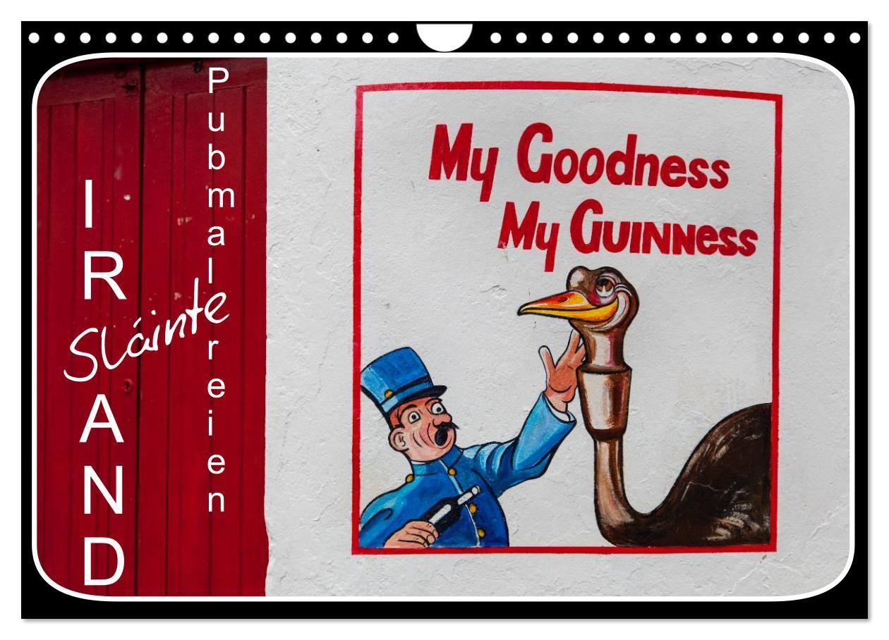 Kalendár/Diár Sláinte IRLAND - Pubmalereien (Wandkalender 2026 DIN A4 quer), CALVENDO Monatskalender Calvendo
