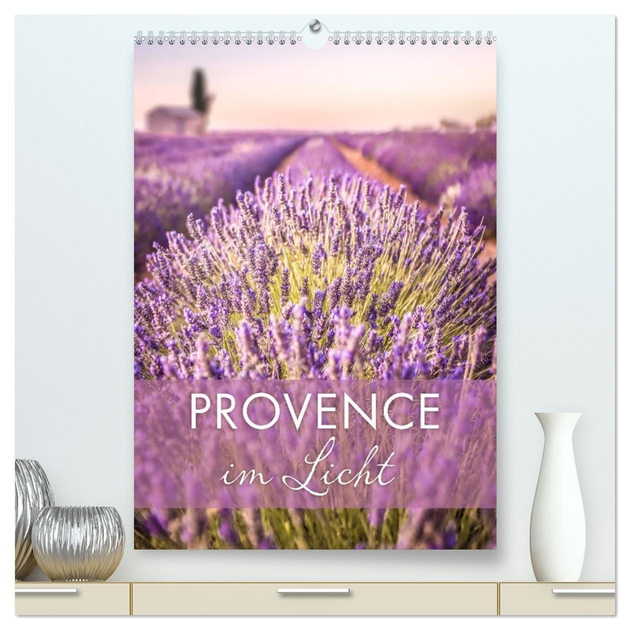 Kalendár/Diár Provence im Licht (hochwertiger Premium Wandkalender 2026 DIN A2 hoch), Kunstdruck in Hochglanz Calvendo