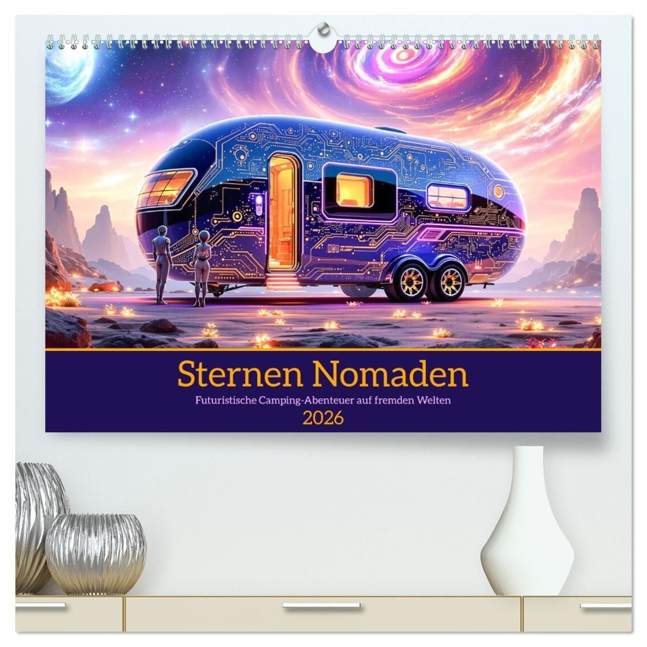 Kalendář/Diář Sternen Nomaden (hochwertiger Premium Wandkalender 2026 DIN A2 quer), Kunstdruck in Hochglanz Calvendo