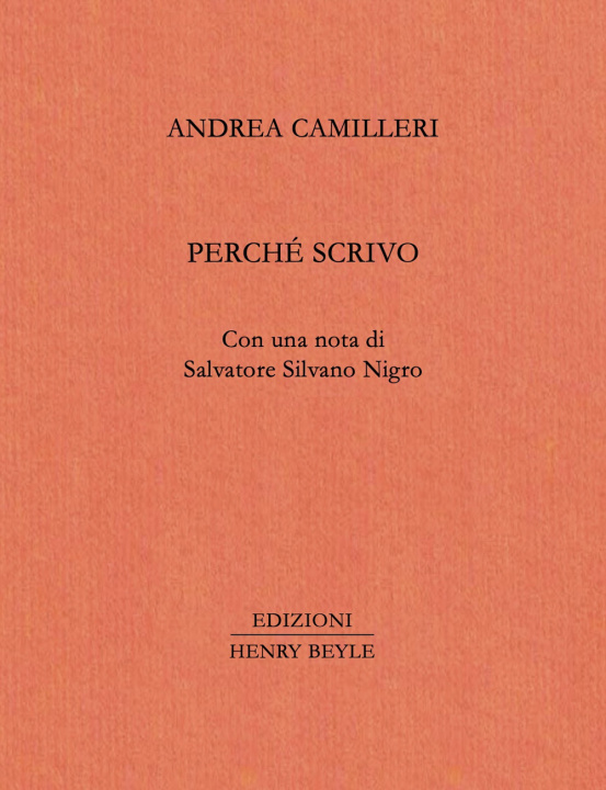 Kniha Perché scrivo Andrea Camilleri
