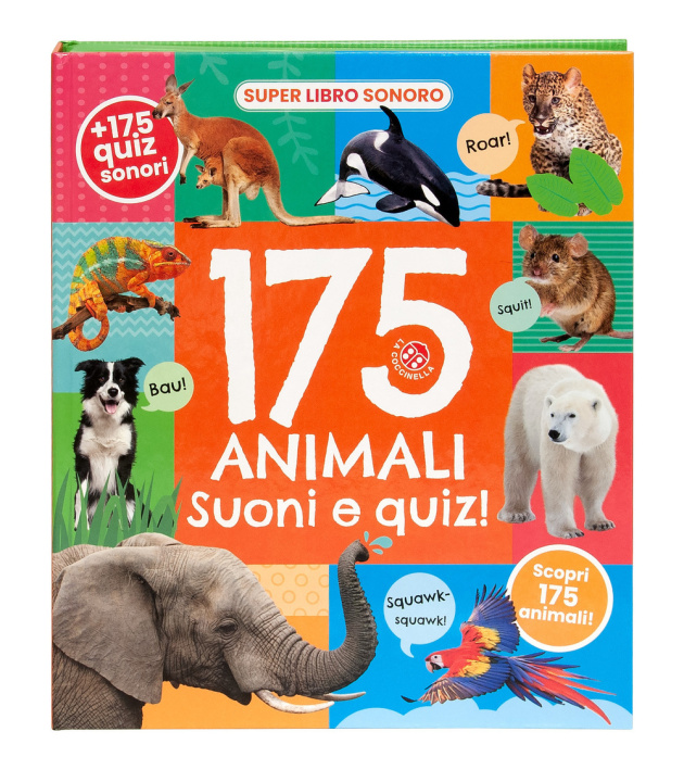 Kniha 175 animali. Suoni e quiz! 