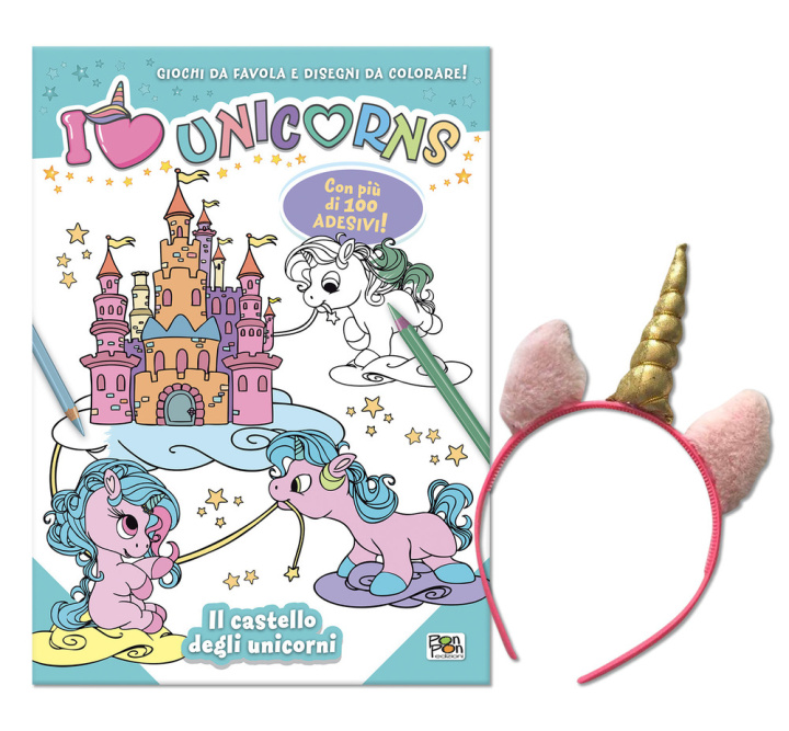 Livro castello degli unicorni. I love unicorns. Activity book Lisa Capiotto