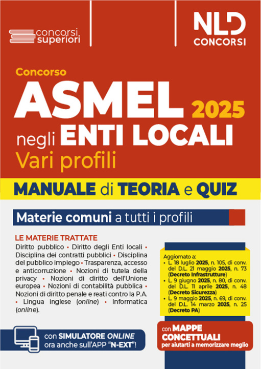 Kniha Manuale Concorso Asmel 2025. Teoria e quiz 