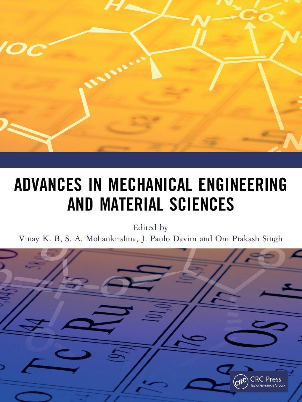 Kniha Advances in Mechanical Engineering and Material Sciences S A Mohankrishna