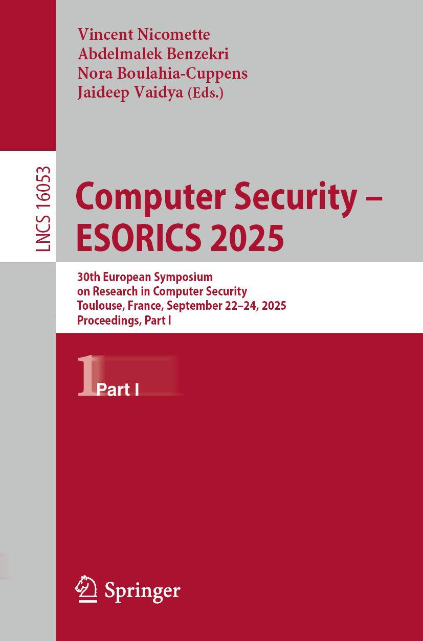 Książka Computer Security - ESORICS 2025 Abdelmalek Benzekri