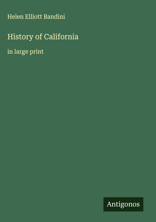 Kniha History of California 