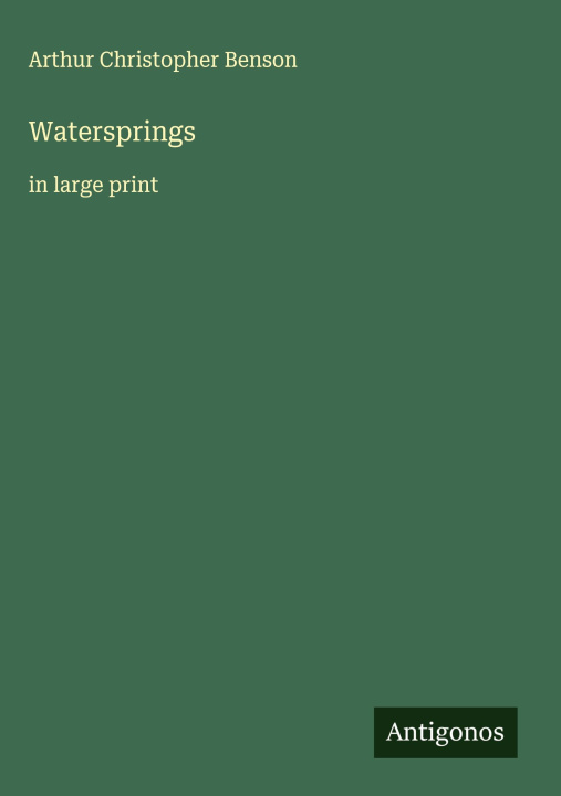 Kniha Watersprings 