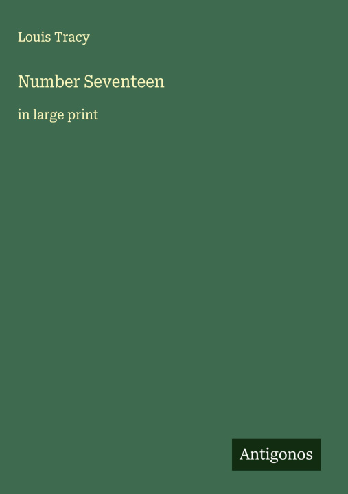 Kniha Number Seventeen 
