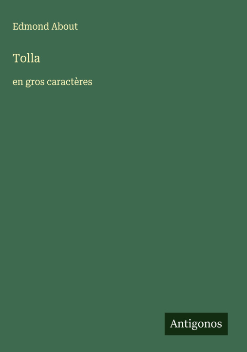 Kniha Tolla Edmond About