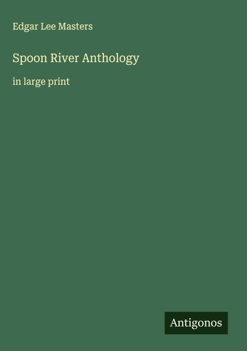 Book Spoon River Anthology 