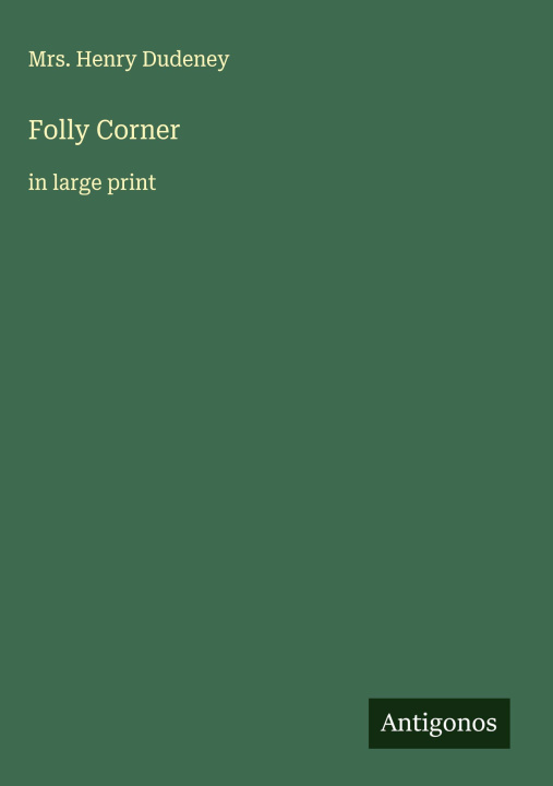 Kniha Folly Corner 