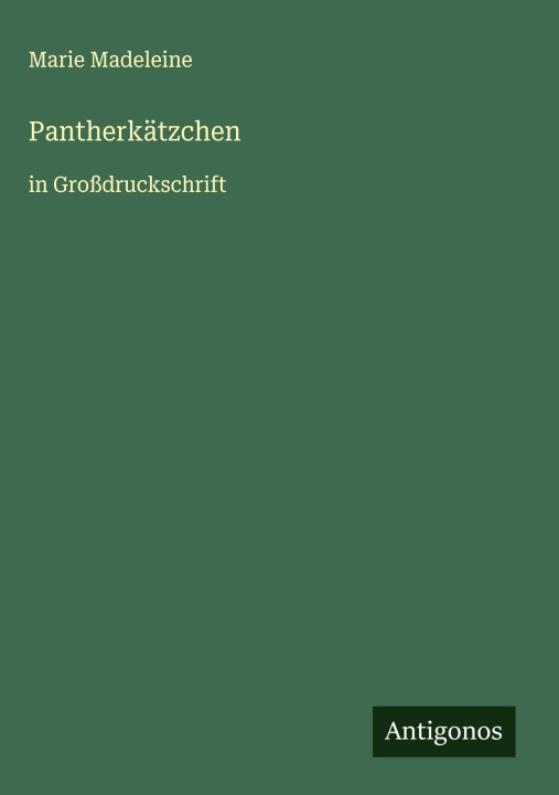 Kniha Pantherkätzchen Marie Madeleine