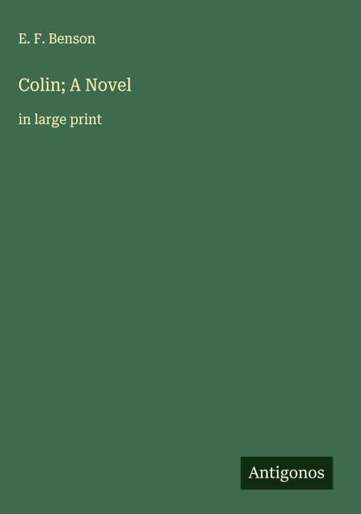 Kniha Colin; A Novel 