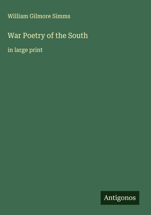 Kniha War Poetry of the South 