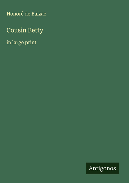 Book Cousin Betty 