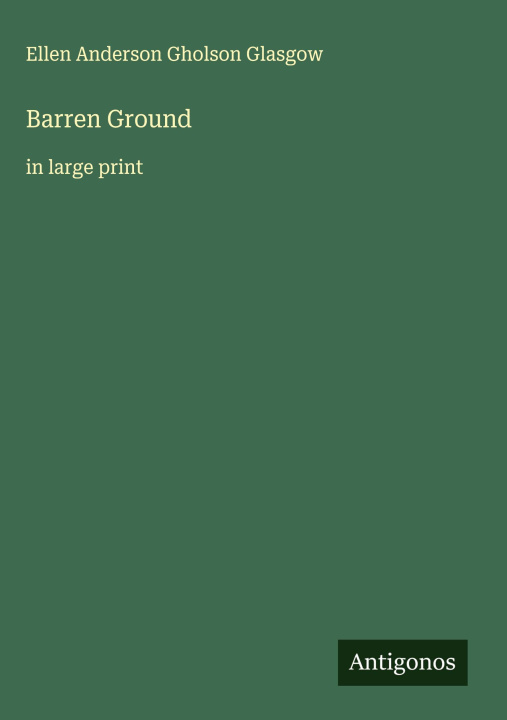 Kniha Barren Ground 