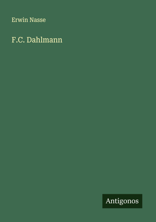 Book F.C. Dahlmann Erwin Nasse