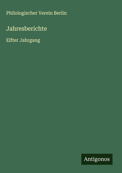 Kniha Jahresberichte 