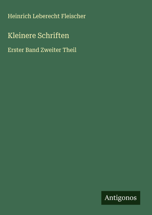 Book Kleinere Schriften 