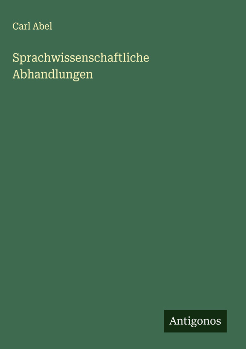 Carte Sprachwissenschaftliche Abhandlungen 