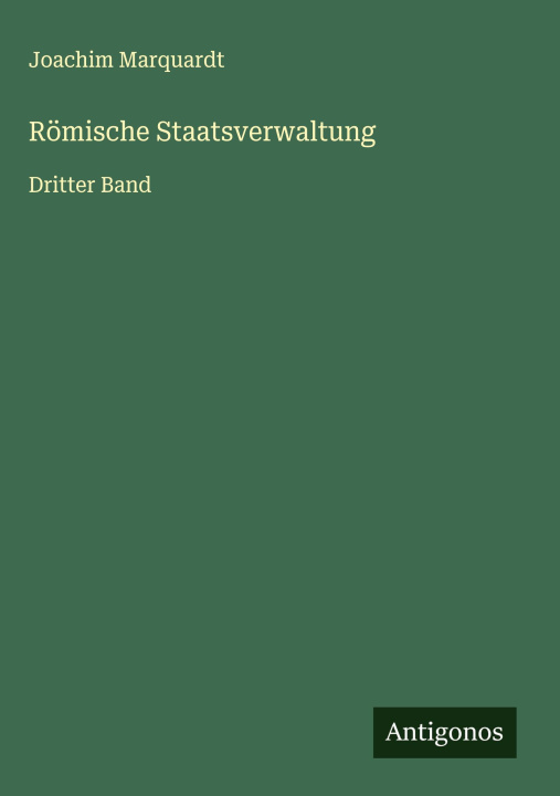 Book Römische Staatsverwaltung 
