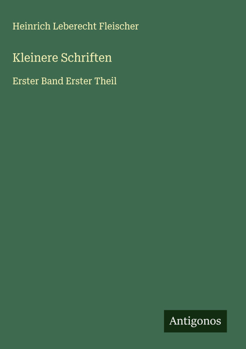 Book Kleinere Schriften 