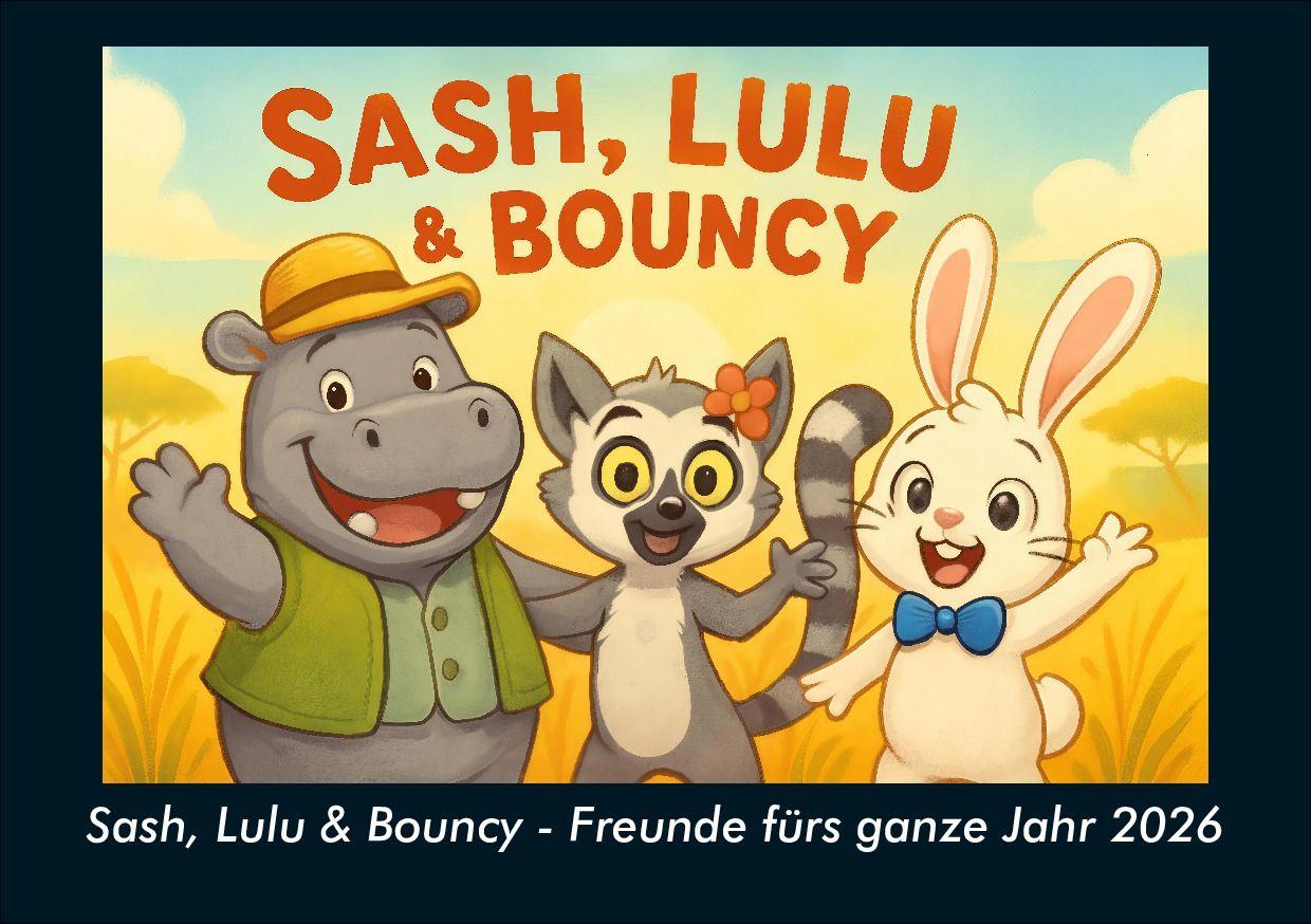 Kniha Sash, Lulu & Bouncy - Freunde fürs ganze Jahr 2026 Fotokalender DIN A5 Tobias Schmitt