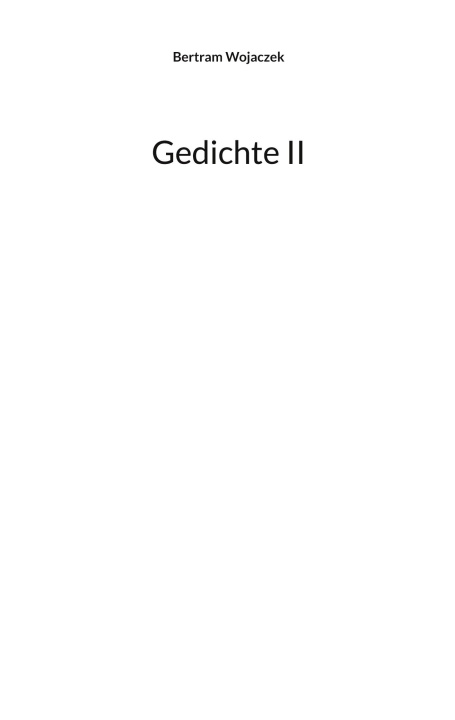 Kniha Gedichte II Bertram Wojaczek