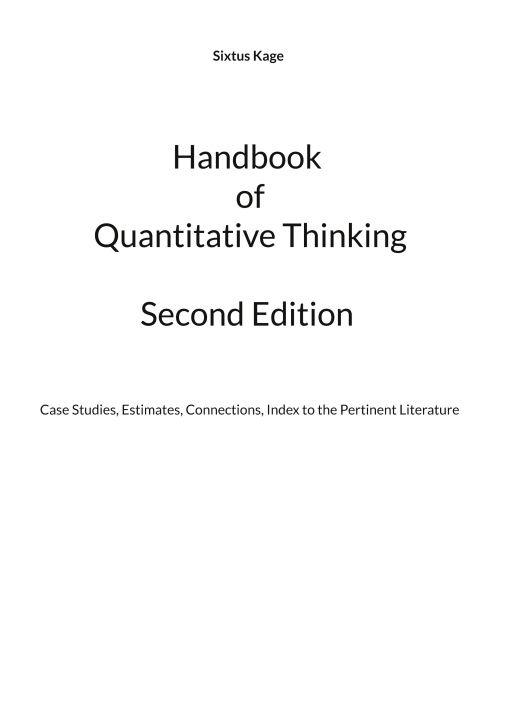 Kniha Handbook of Quantitative Thinking.  Second Edition 