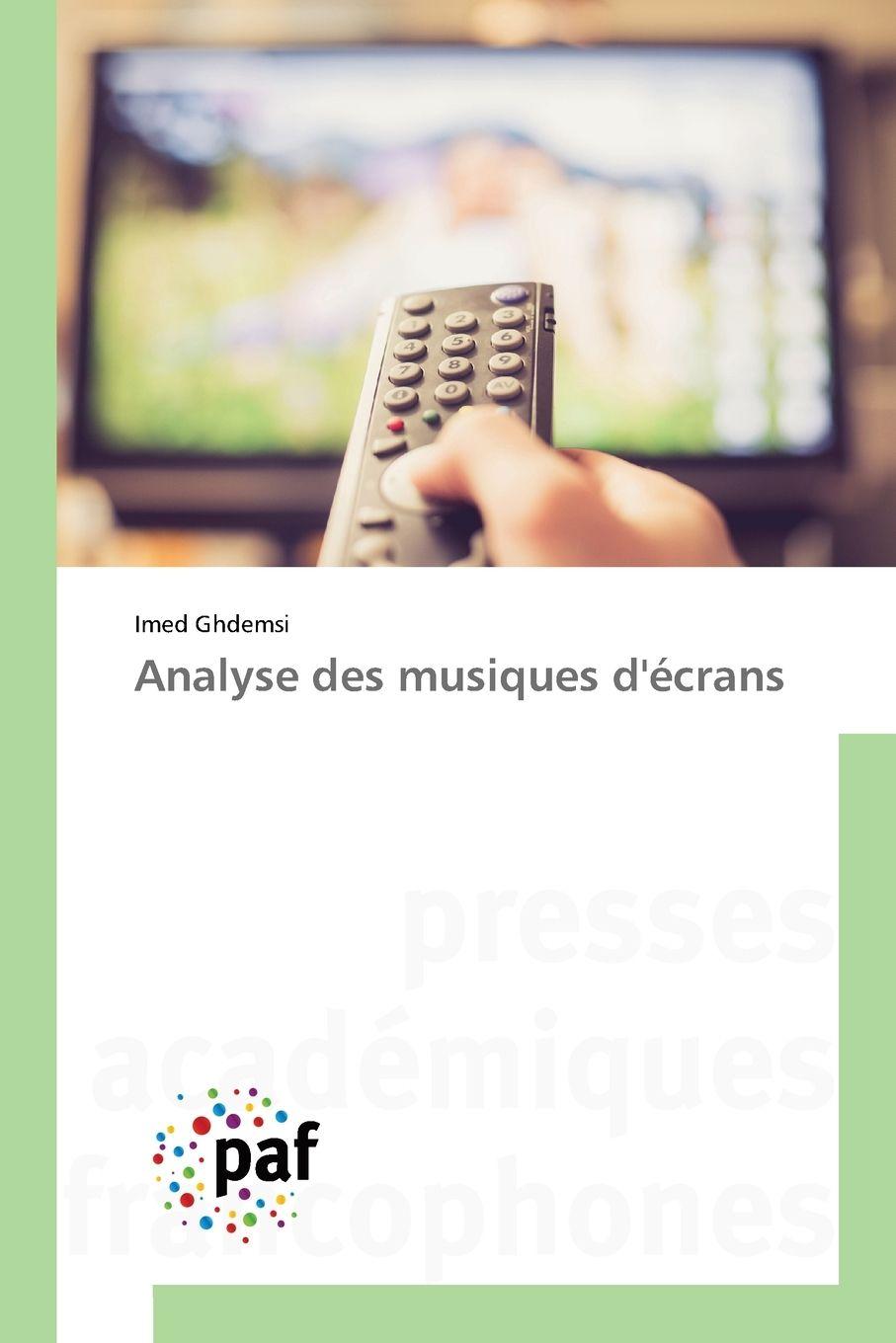 Book Analyse des musiques d'écrans Imed Ghdemsi