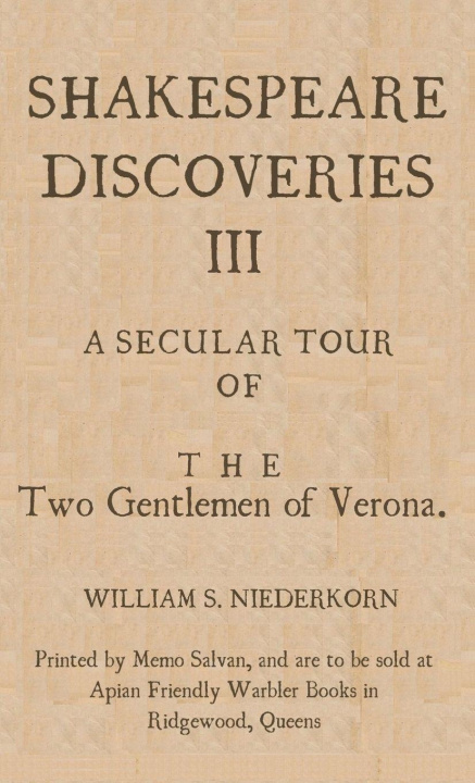 Knjiga Shakespeare Discoveries III William S Niederkorn