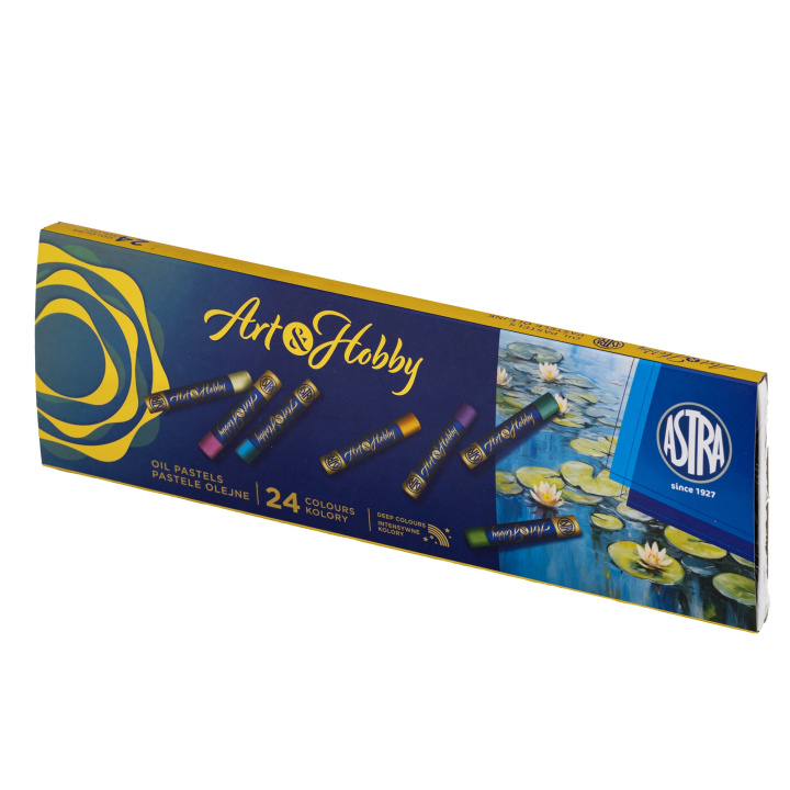 Knjiga Pastele olejne ASTRA ART&HOBBY 24 kolory 