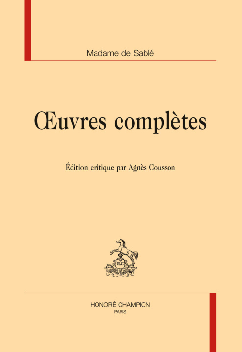 Kniha Œuvres complètes Madame de Sablé