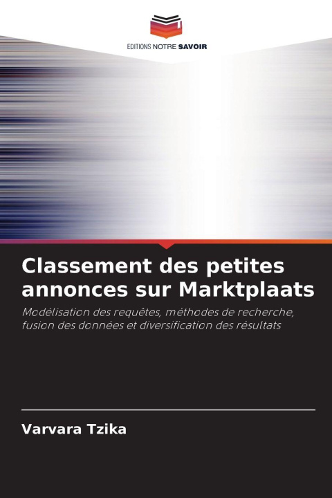 Kniha Classement des petites annonces sur Marktplaats Varvara Tzika