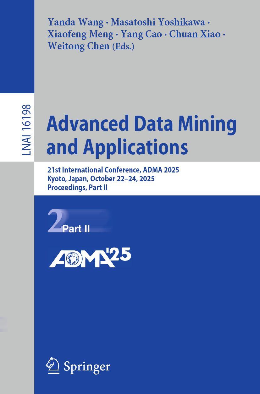 Book Advanced Data Mining and Applications Yanda Wang