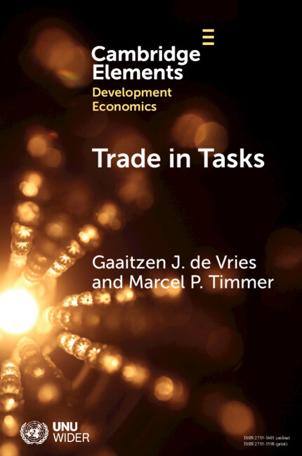 Libro Trade in Tasks Gaaitzen J. de Vries