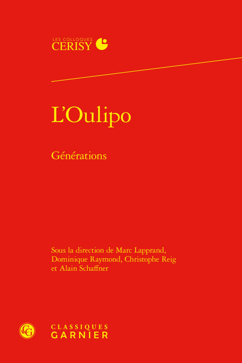 Kniha L'oulipo - générations 