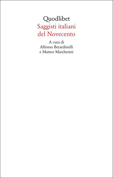 Knjiga Saggisti italiani del Novecento 