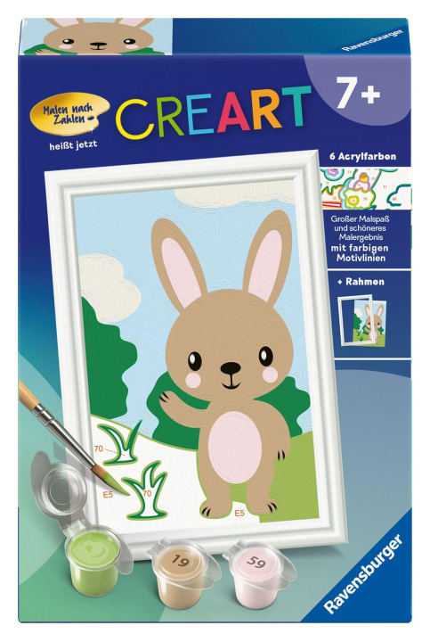 Hra/Hračka CreArt, Malen nach Zahlen Kinder - Süßer Hase 