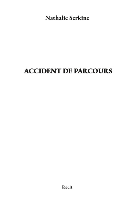Kniha Accident de parcours Serkine