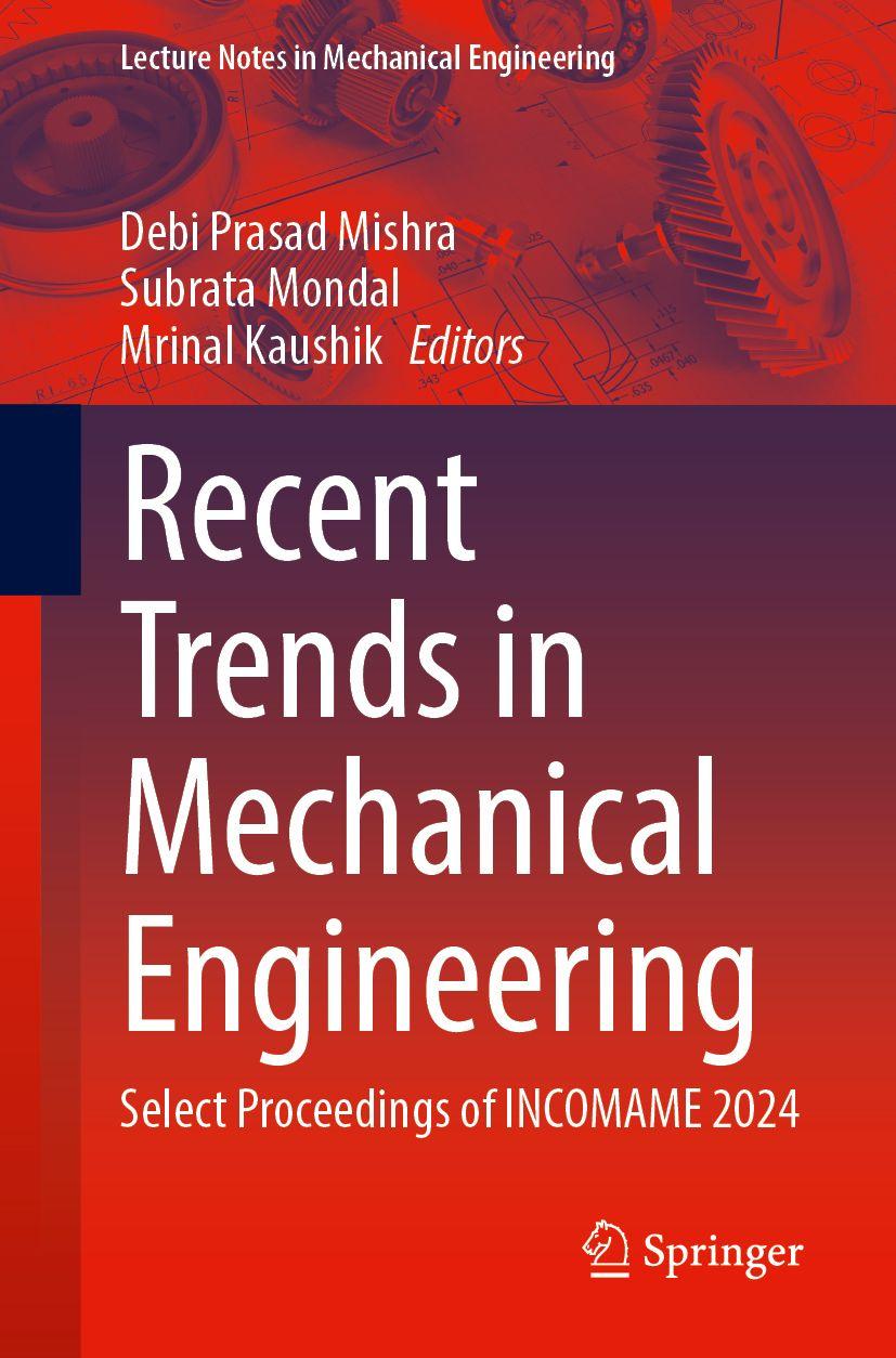 Książka Recent Trends in Mechanical Engineering Subrata Mondal