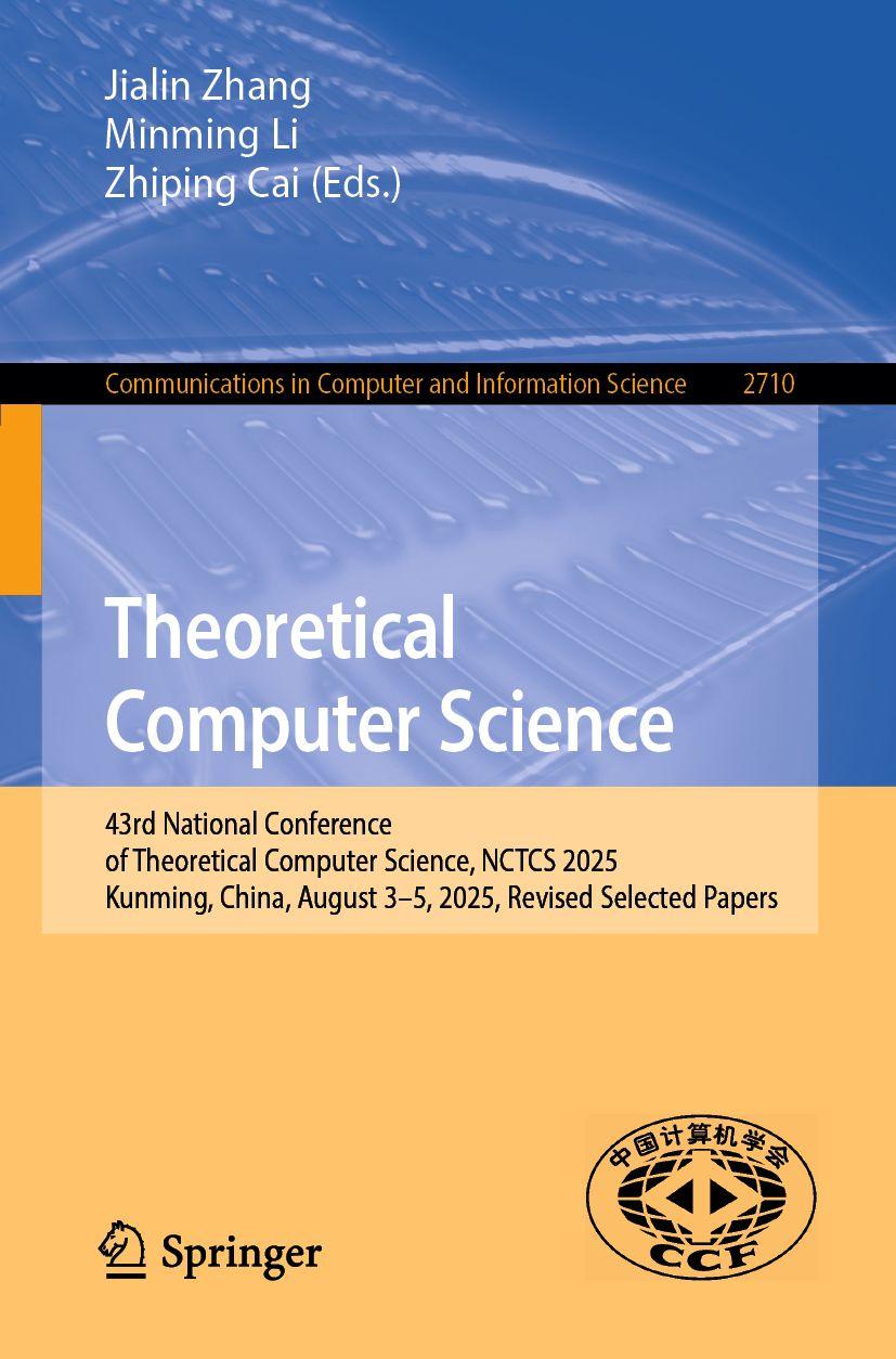 Kniha Theoretical Computer Science Minming Li