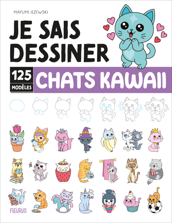 Knjiga 125 modèles chats kawaii 