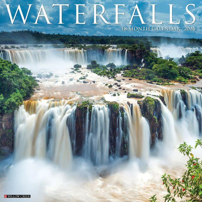 Libro Waterfalls 2026 12 X 12 Wall Calendar 