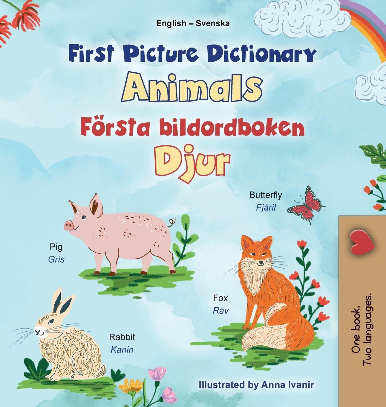 Kniha First Picture Dictionary - Animals (English Swedish Bilingual Children's Book) KidKiddos Books